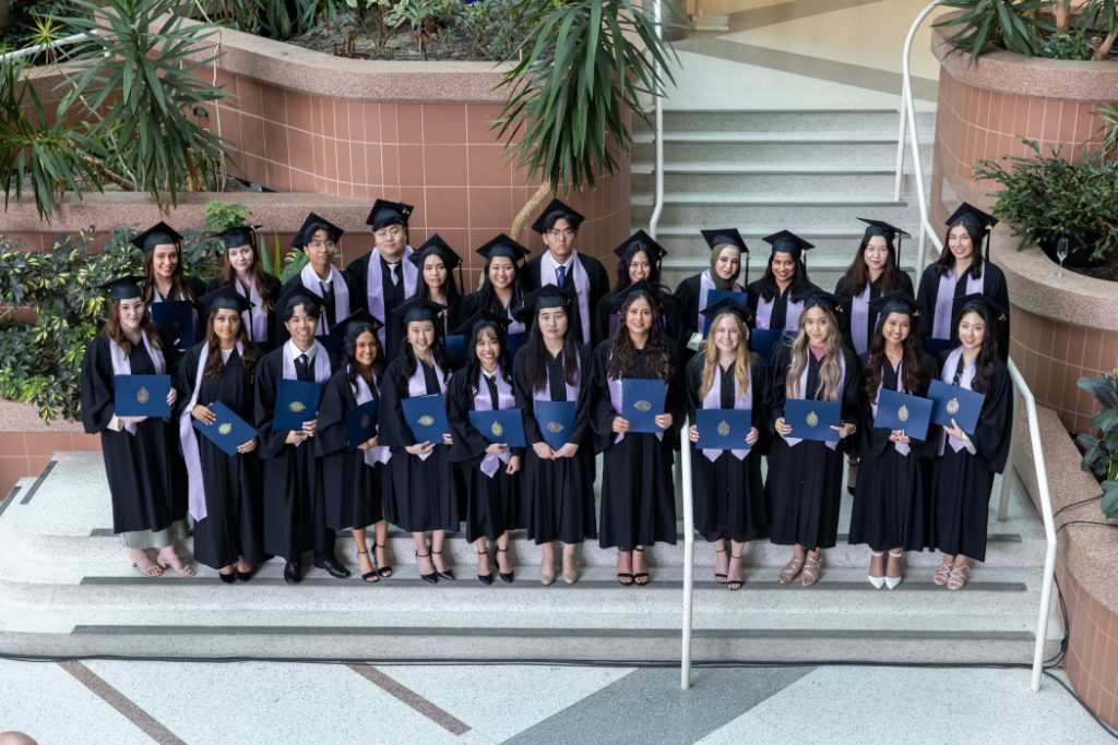 Photo of the dental hygiene Class of 2024 from above. 