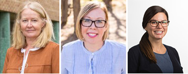 Headshots of Dian McMillan, Trina Arnold and Alia Lagace.