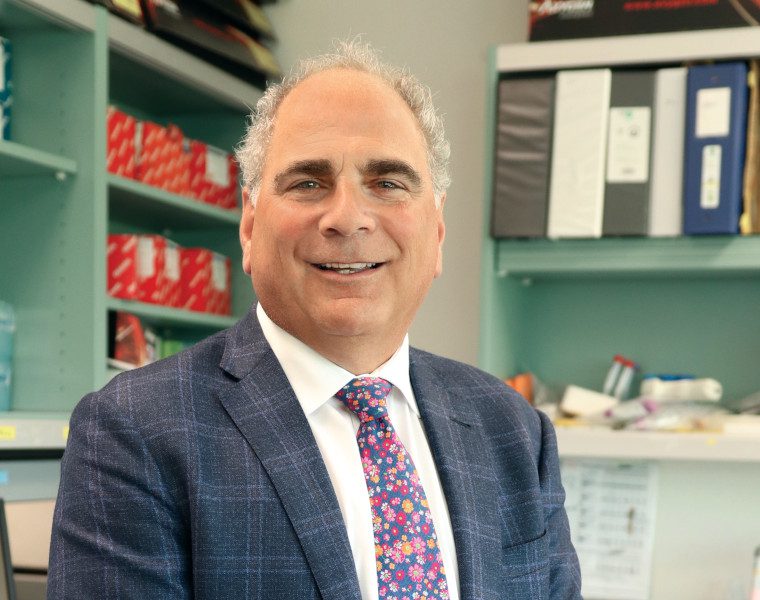 Portrait of Dr. Lorrie Kirshenbaum in his lab.