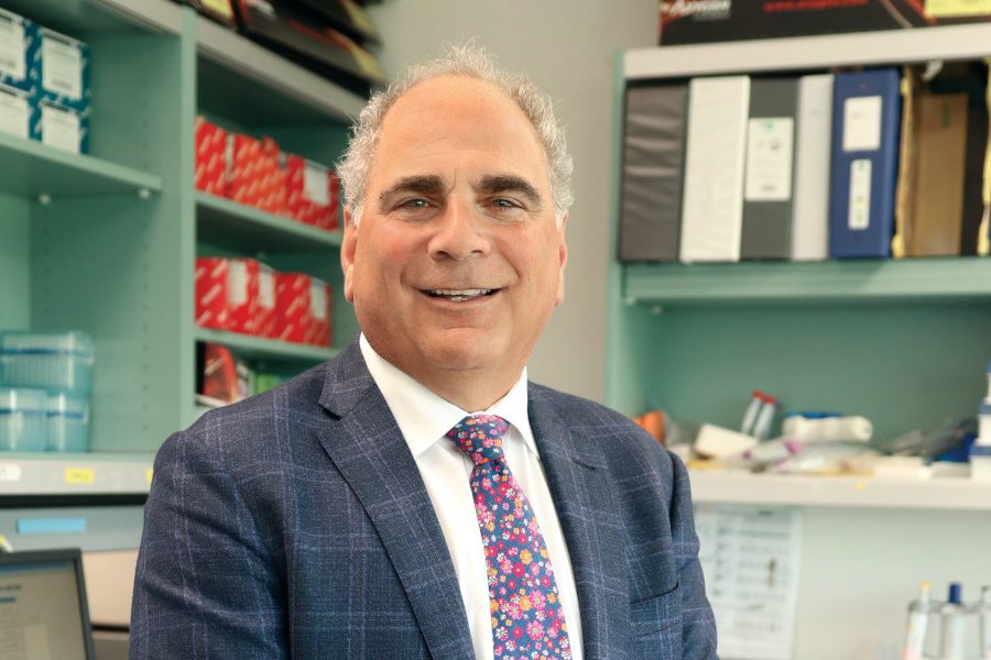 Portrait of Dr. Lorrie Kirshenbaum in his lab.