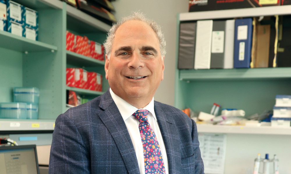 Portrait of Dr. Lorrie Kirshenbaum in his lab.